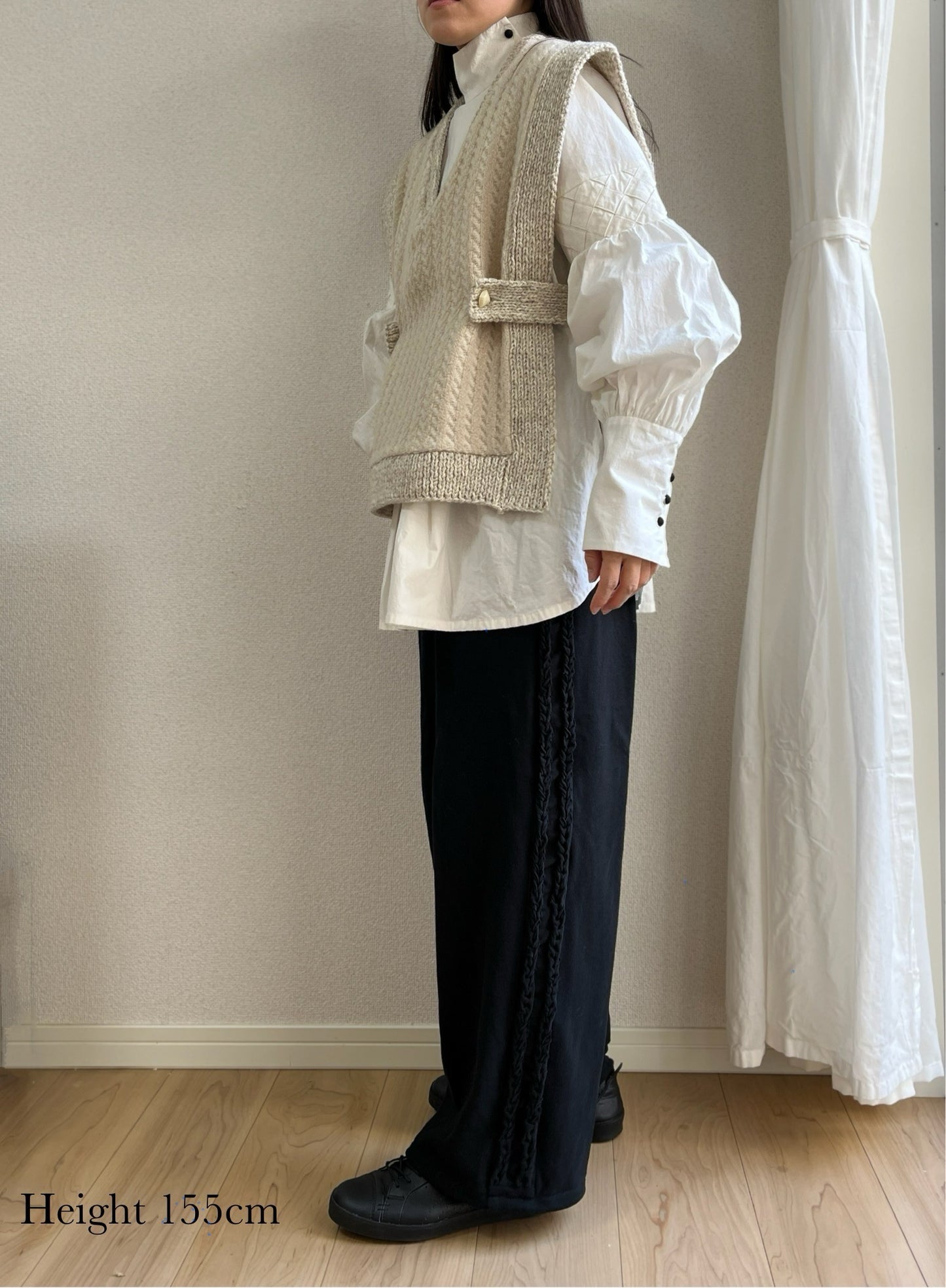 Pulled knitting Jersey Pants