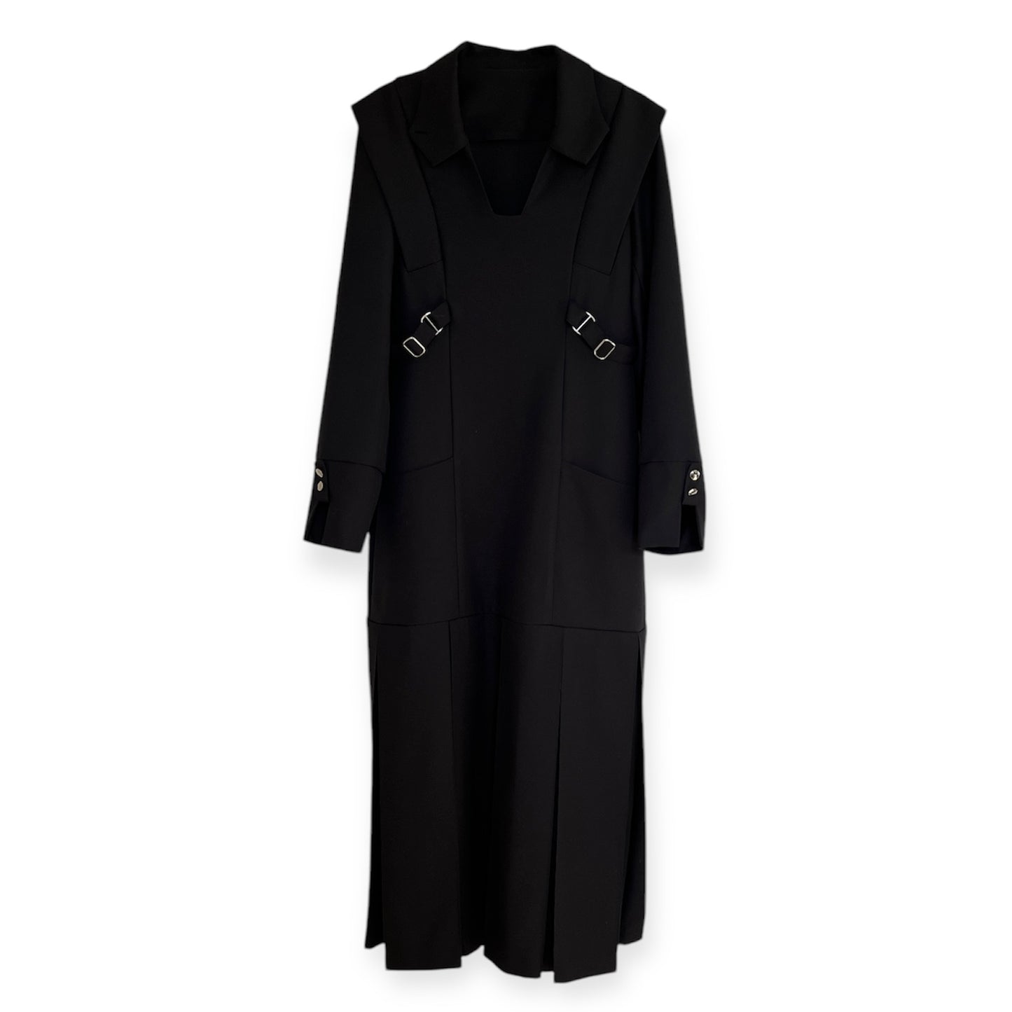 Pleated skirt dress / Black