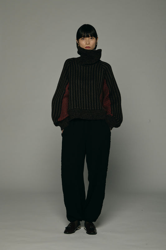 Pulled knitting Jersey Pants