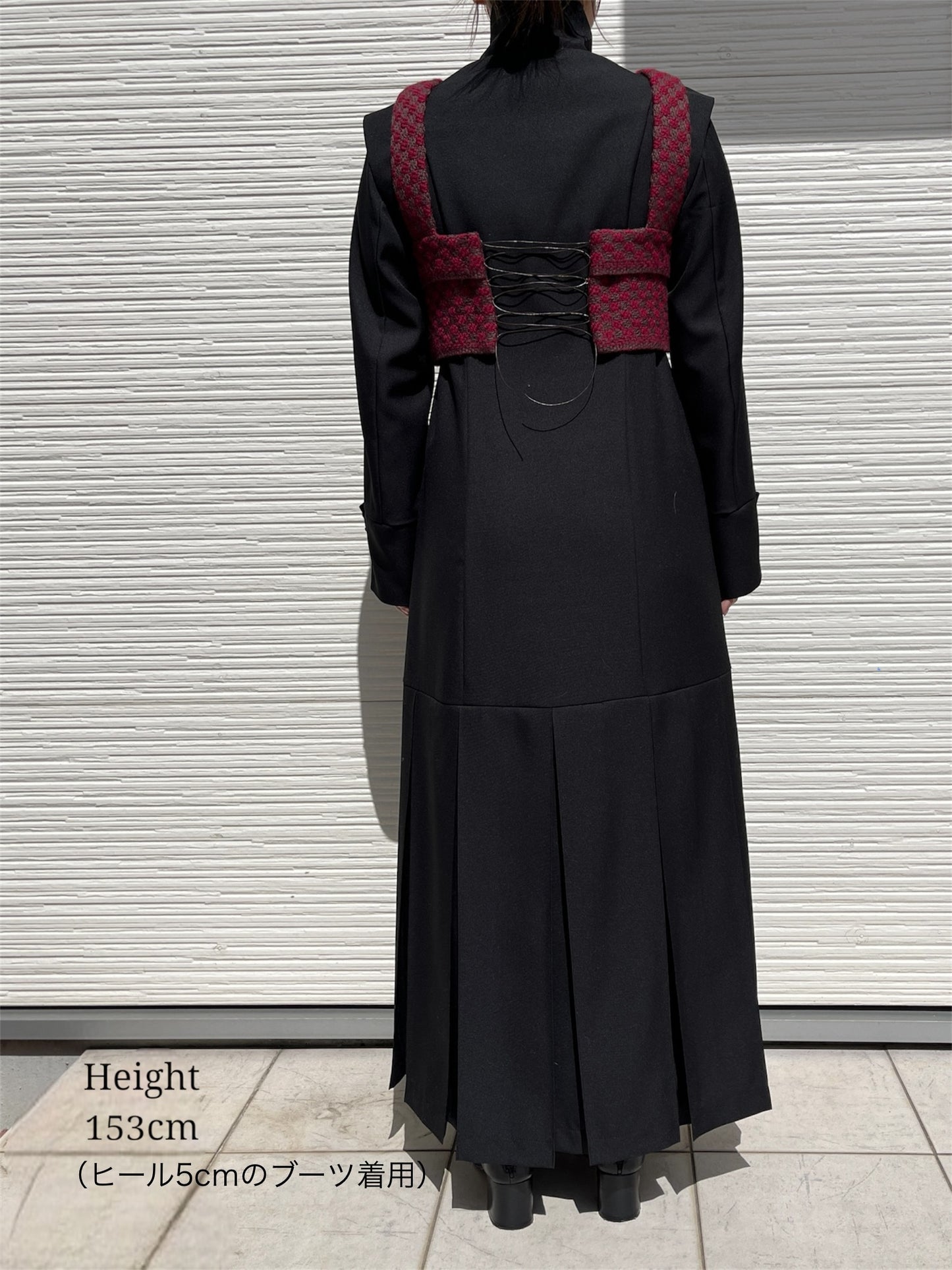 Pleated skirt dress / Black