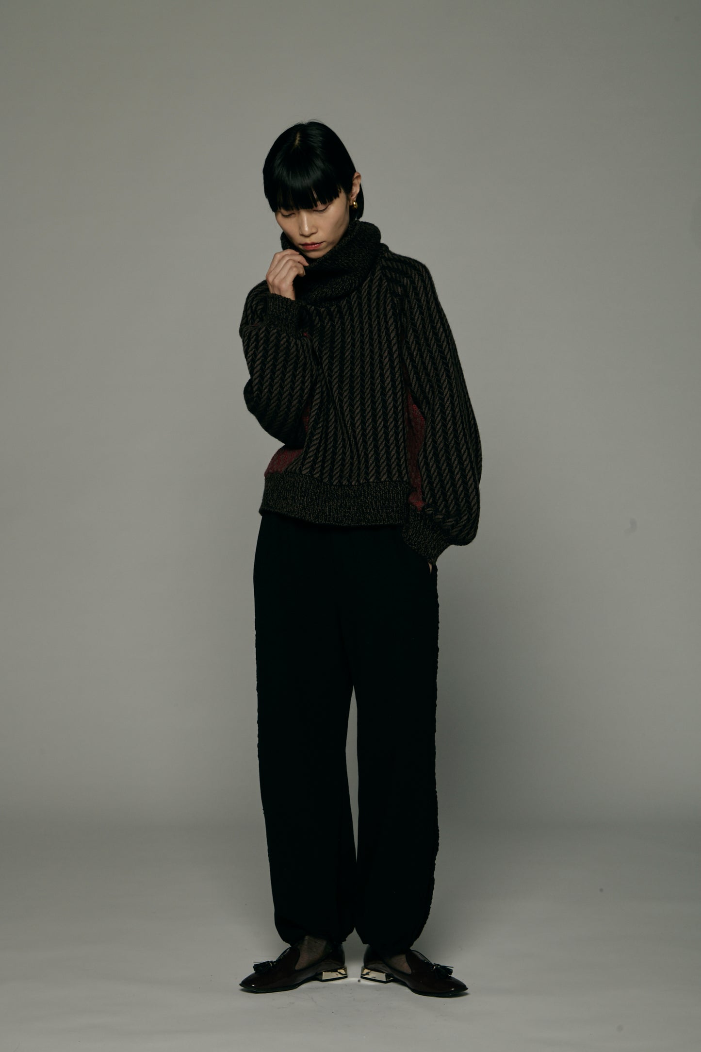 Pulled knitting Jersey Pants