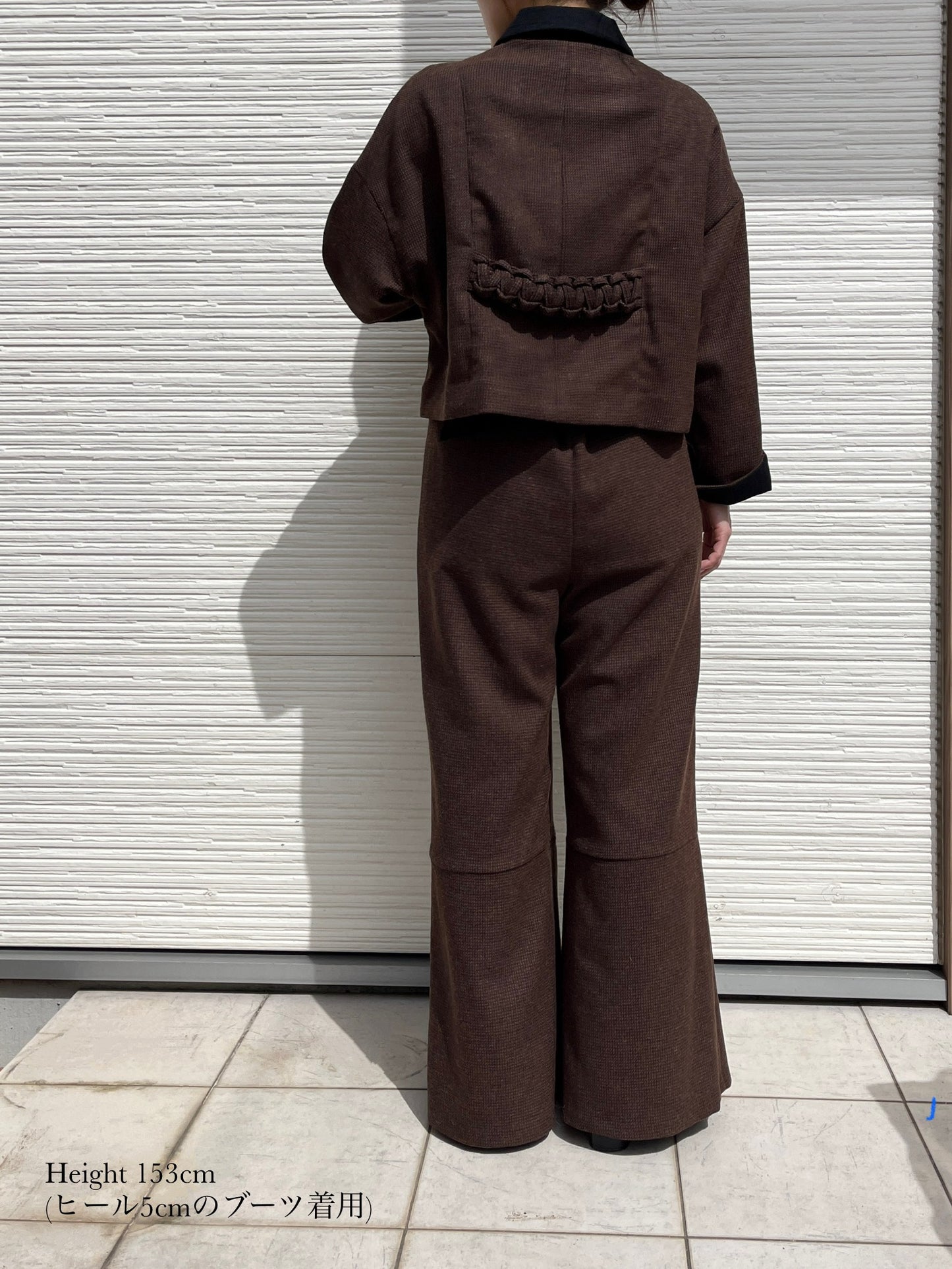 Pleated Wide Trousers / Brown