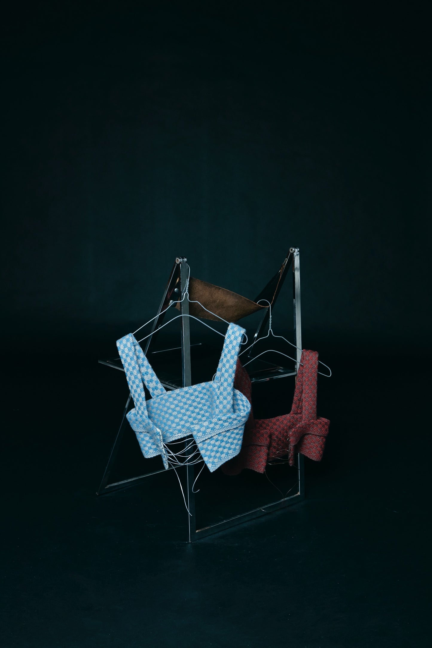 Dobby weave knit bustier / Bordeaux