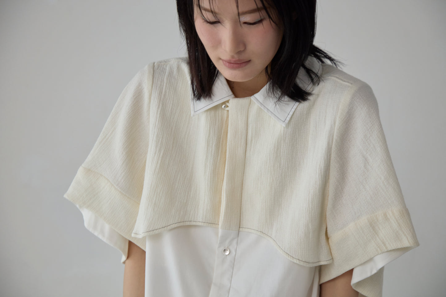 【Pre order】Panama woven shirt / White