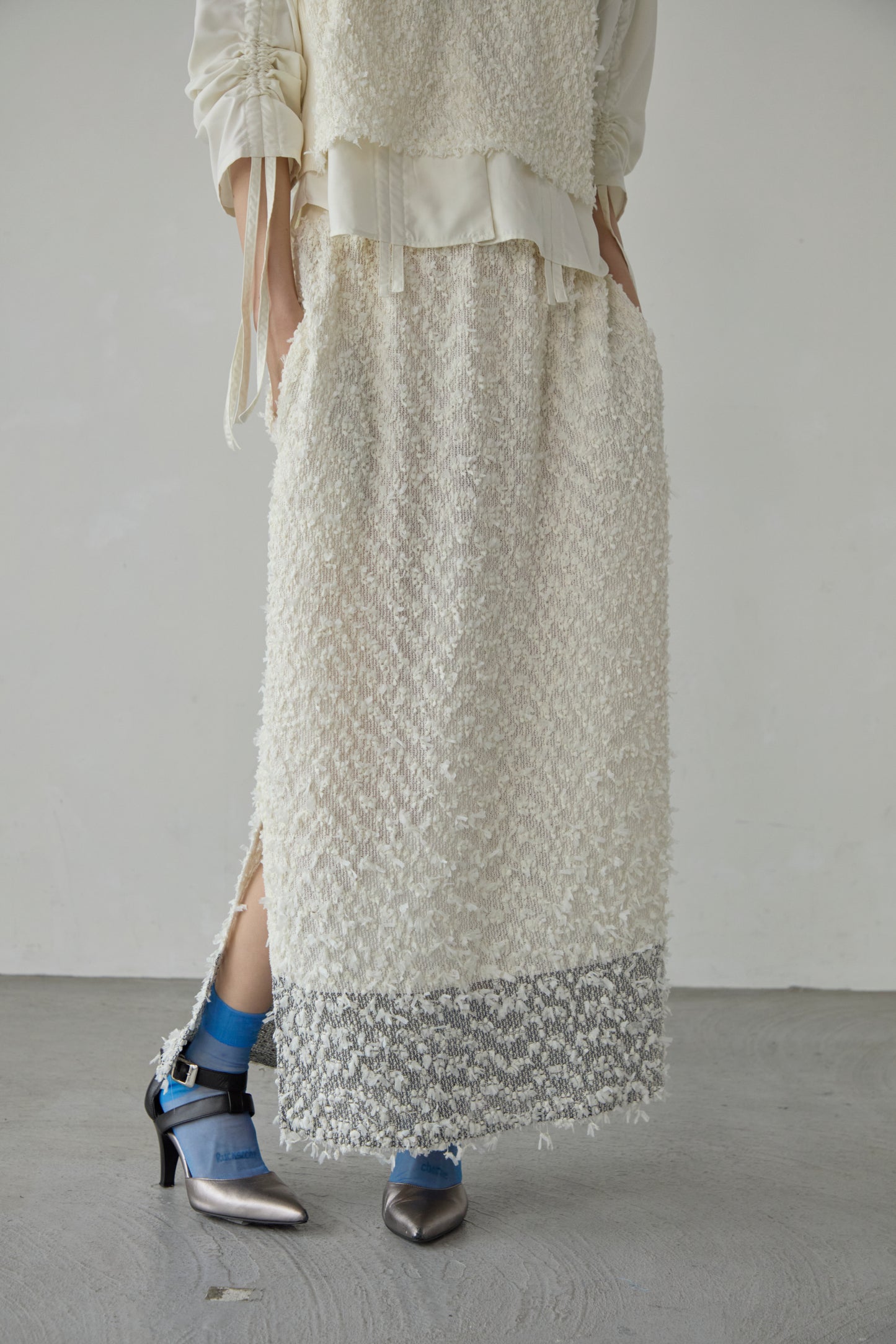 【Pre order】 Washi tweed skirt