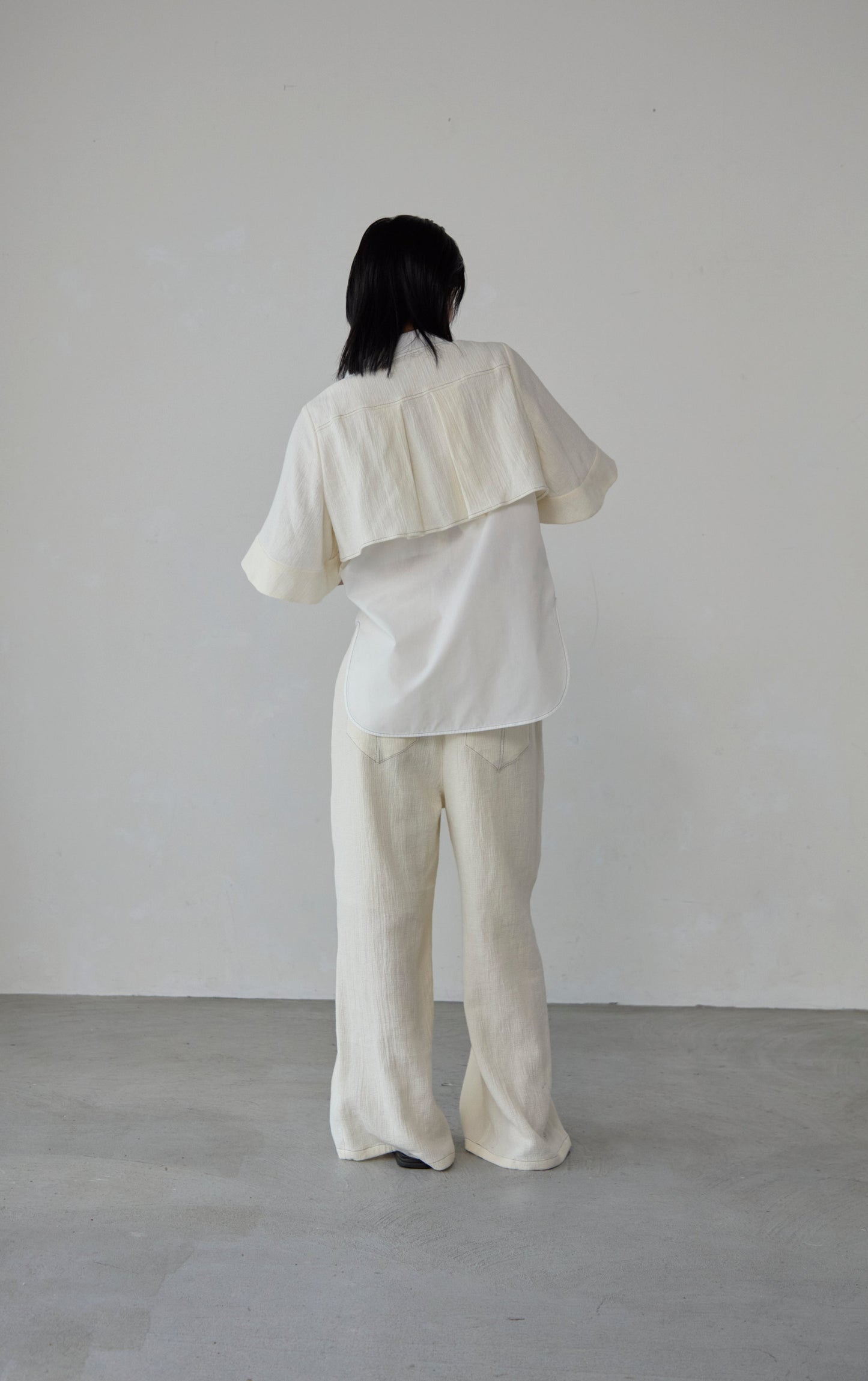 【Pre order】Panama woven shirt / White