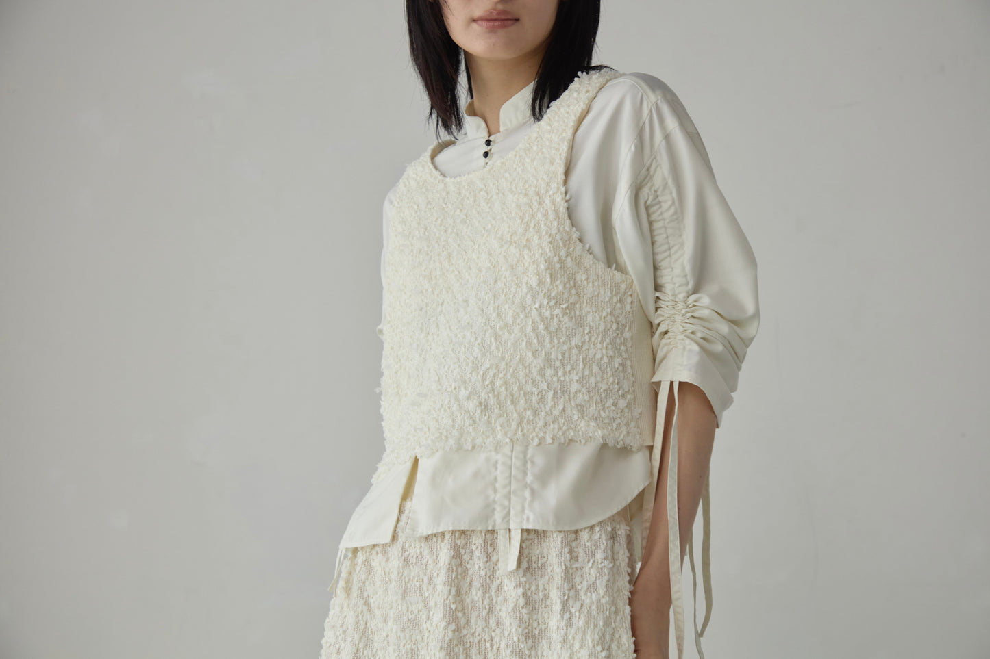 【Pre order】 Washi tweed vest