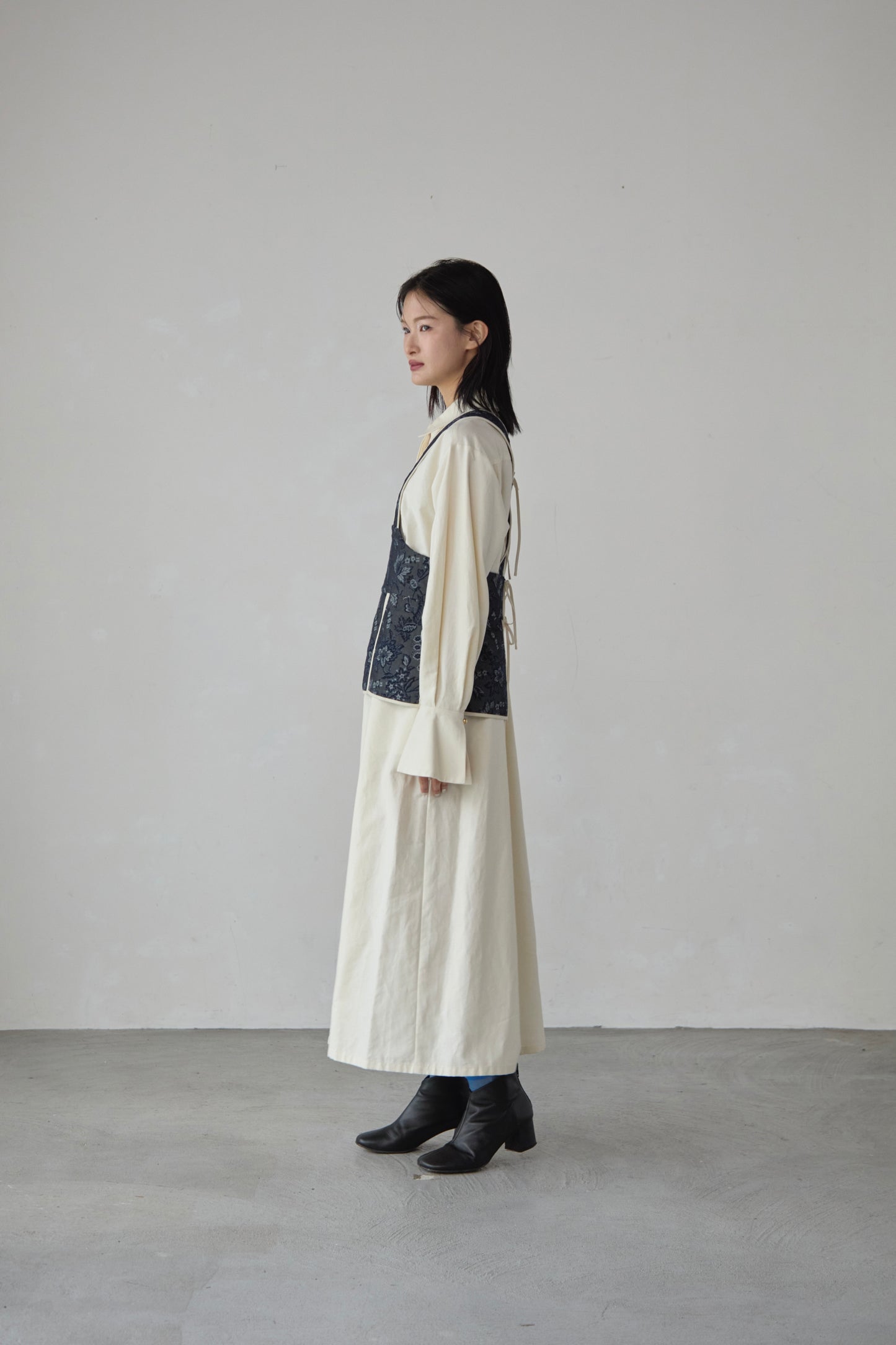 Jaquard Corset Vest / Black