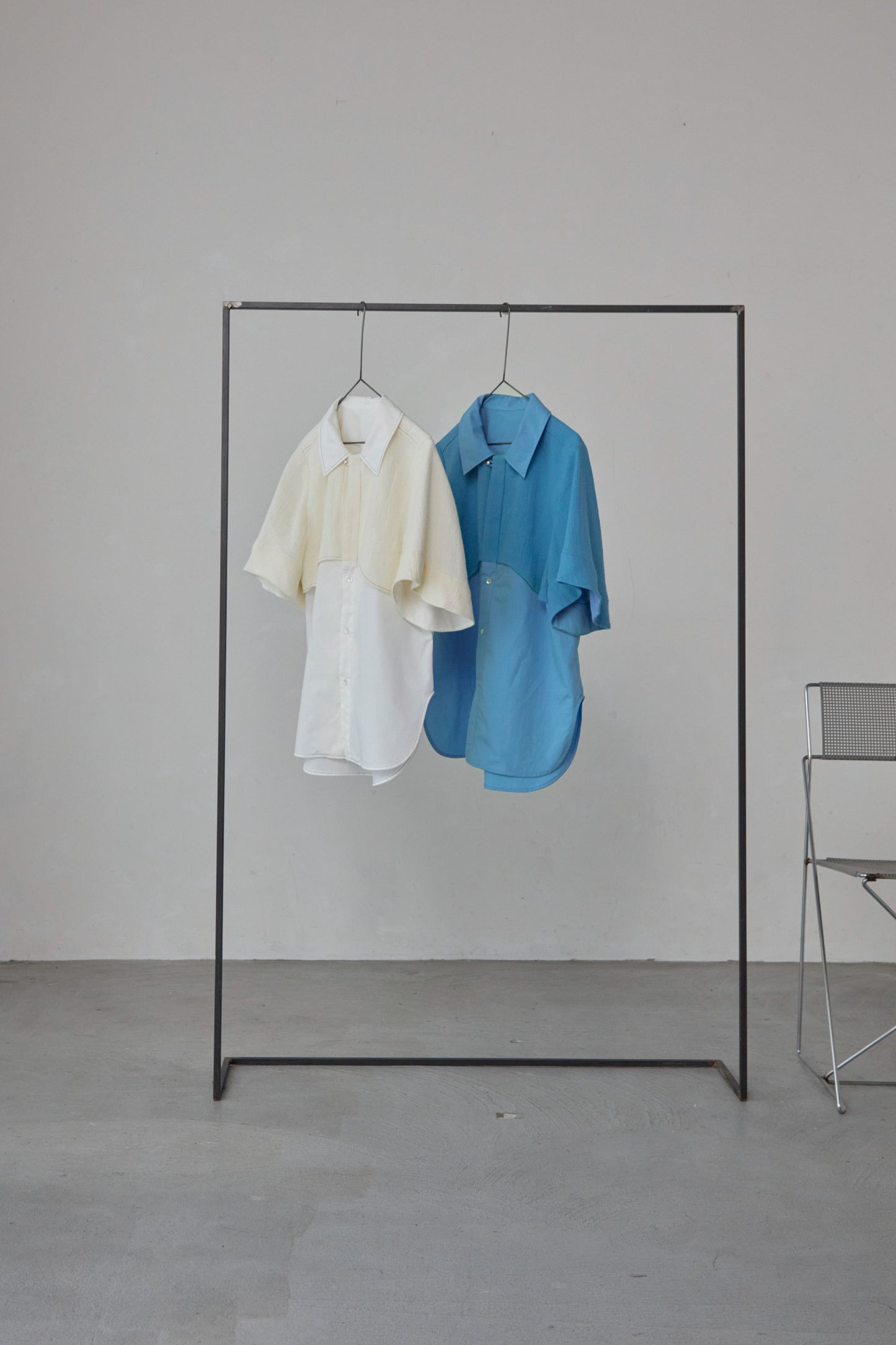 【Pre order】Panama woven shirt / Blue