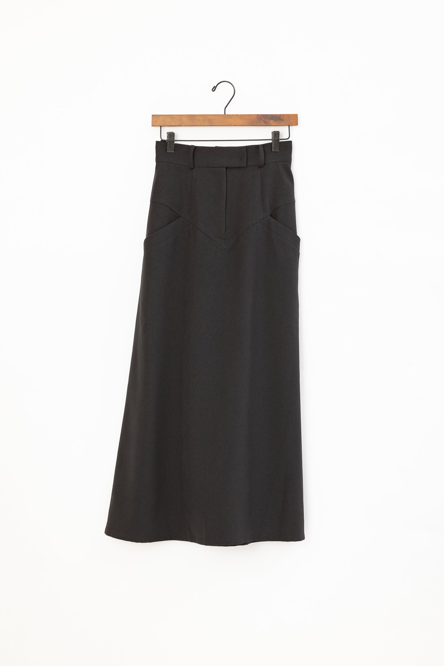 【Re order】Back ruffle skirt / Black