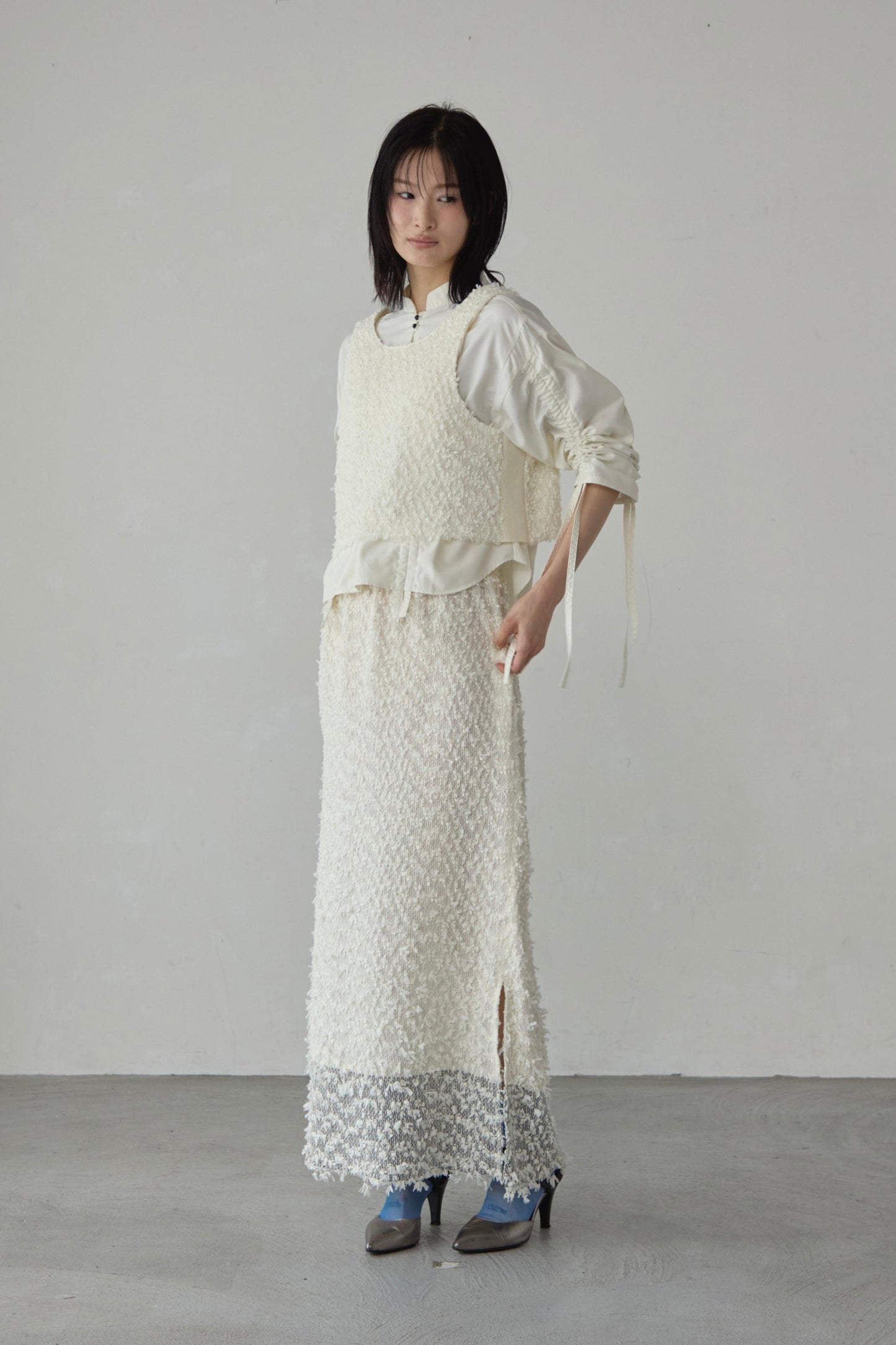 【Pre order】 Washi tweed vest