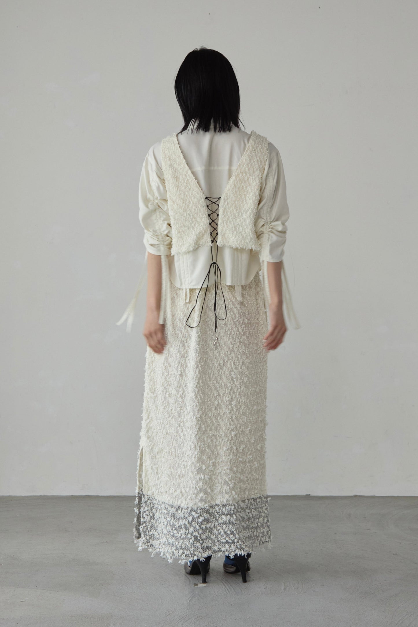 【Pre order】 Washi tweed vest