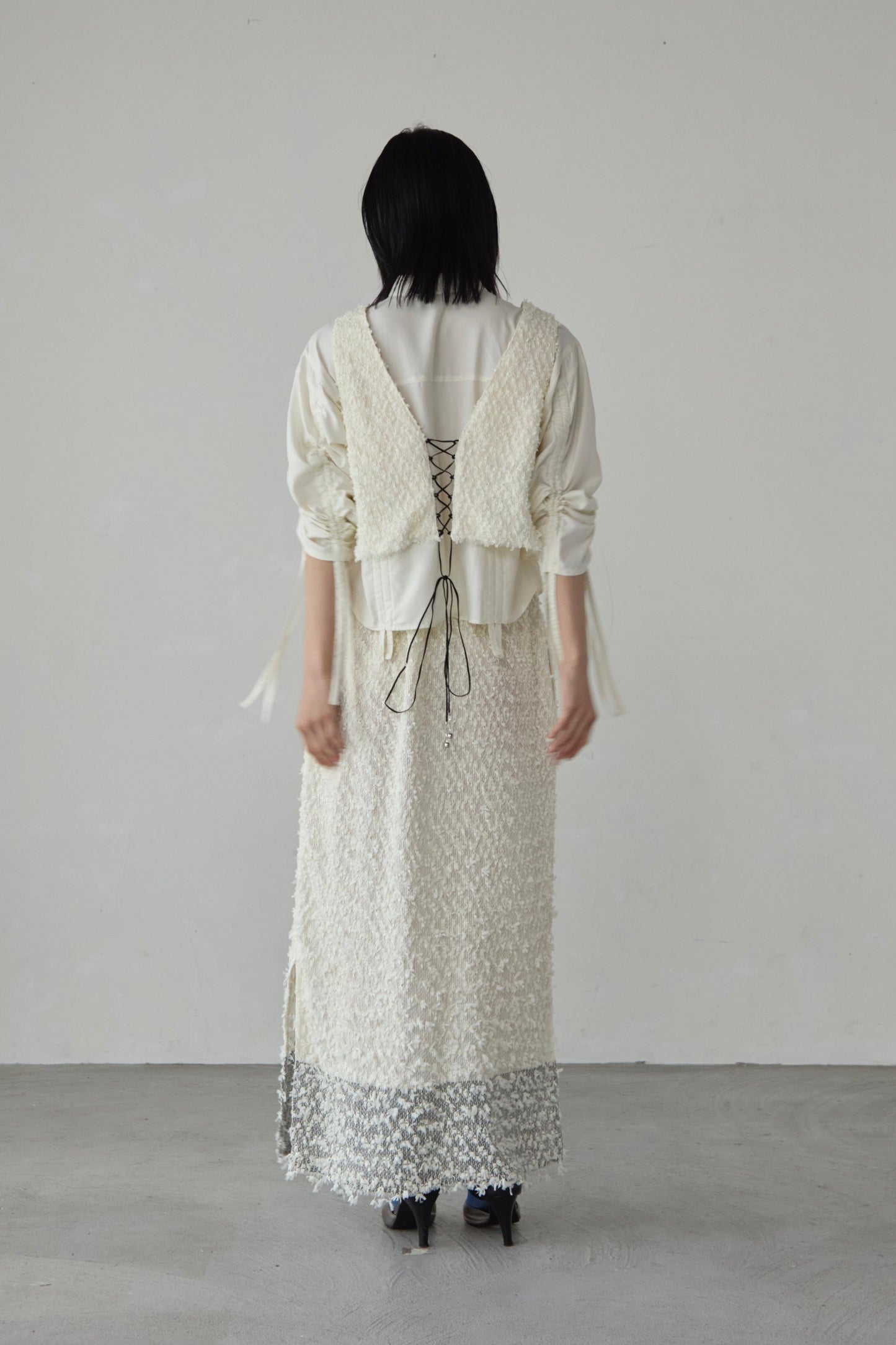 【Pre order】 Washi tweed skirt