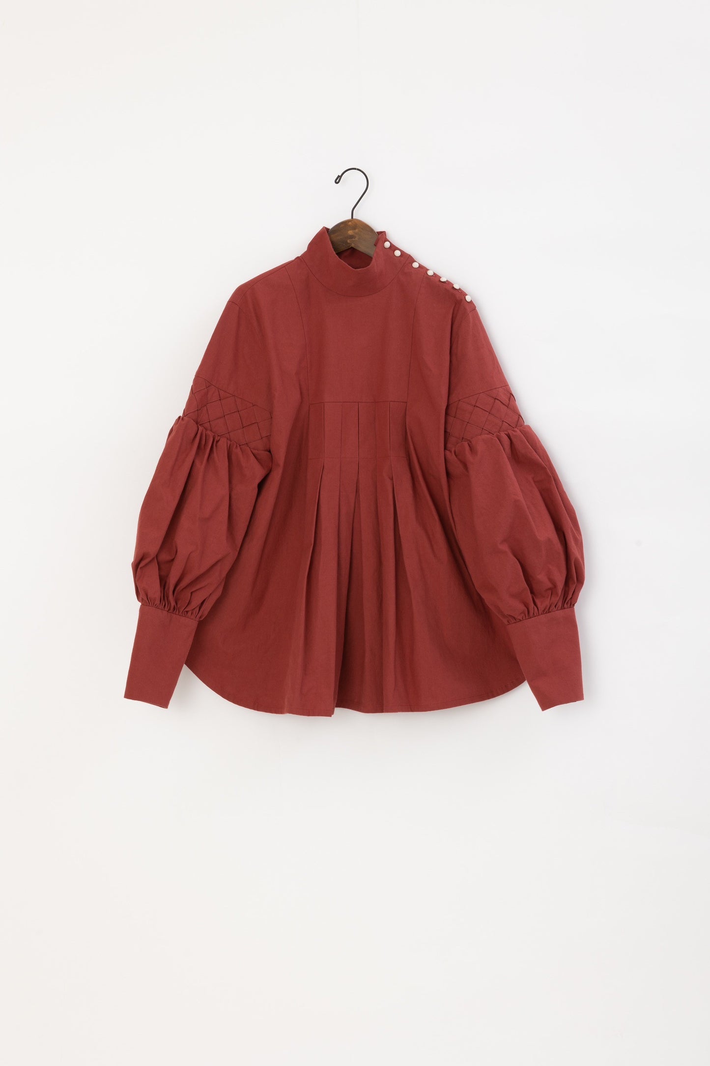 Basket weaving blouse / Red