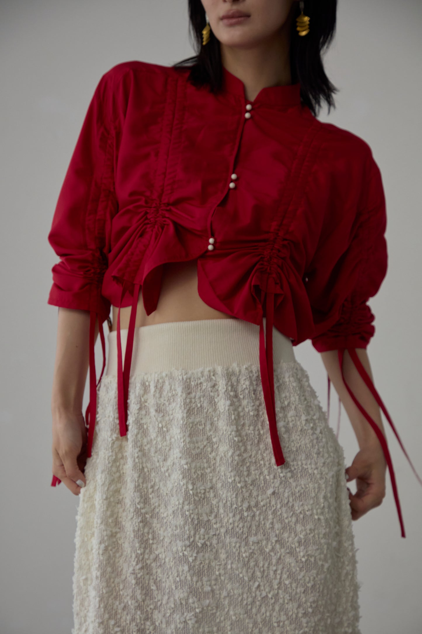【Pre order】 Multi way blouse / Red