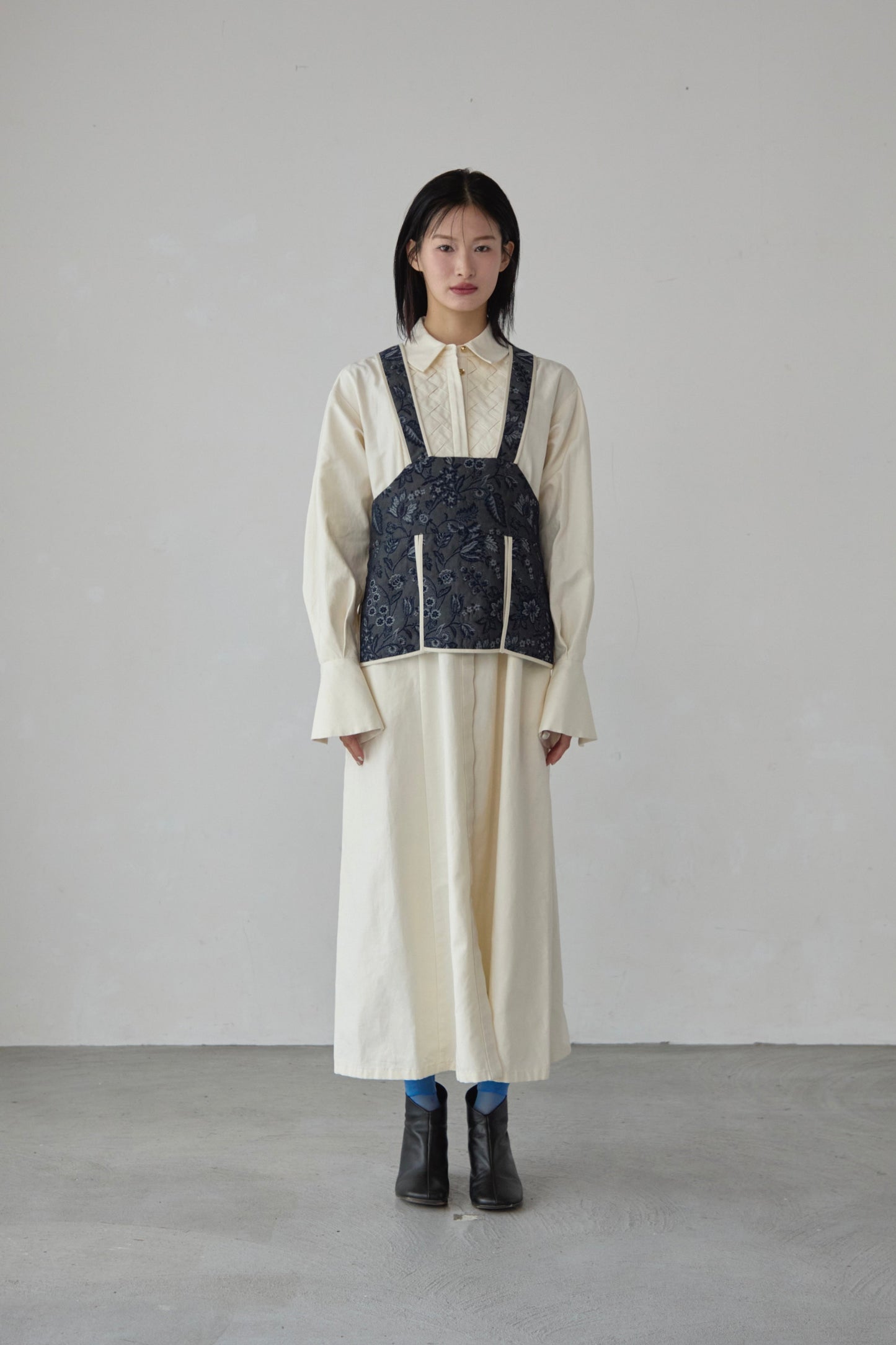 Jaquard Corset Vest / Black