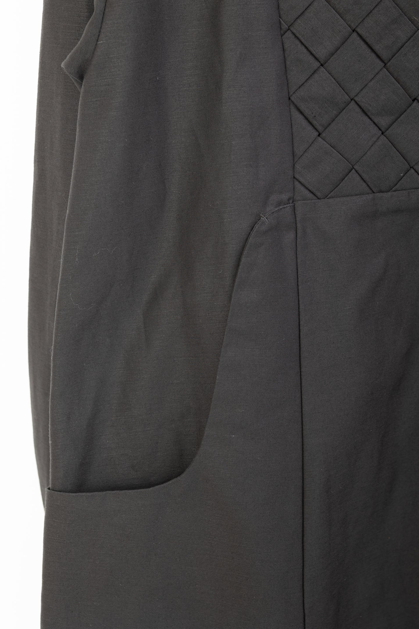 Basket weaving dress / Black