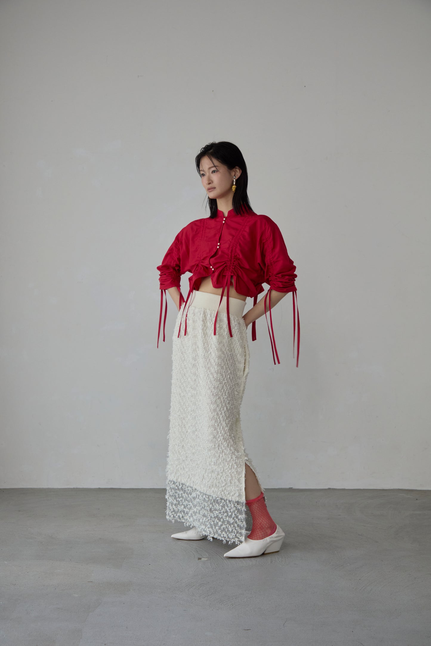 【Pre order】 Multi way blouse / Red