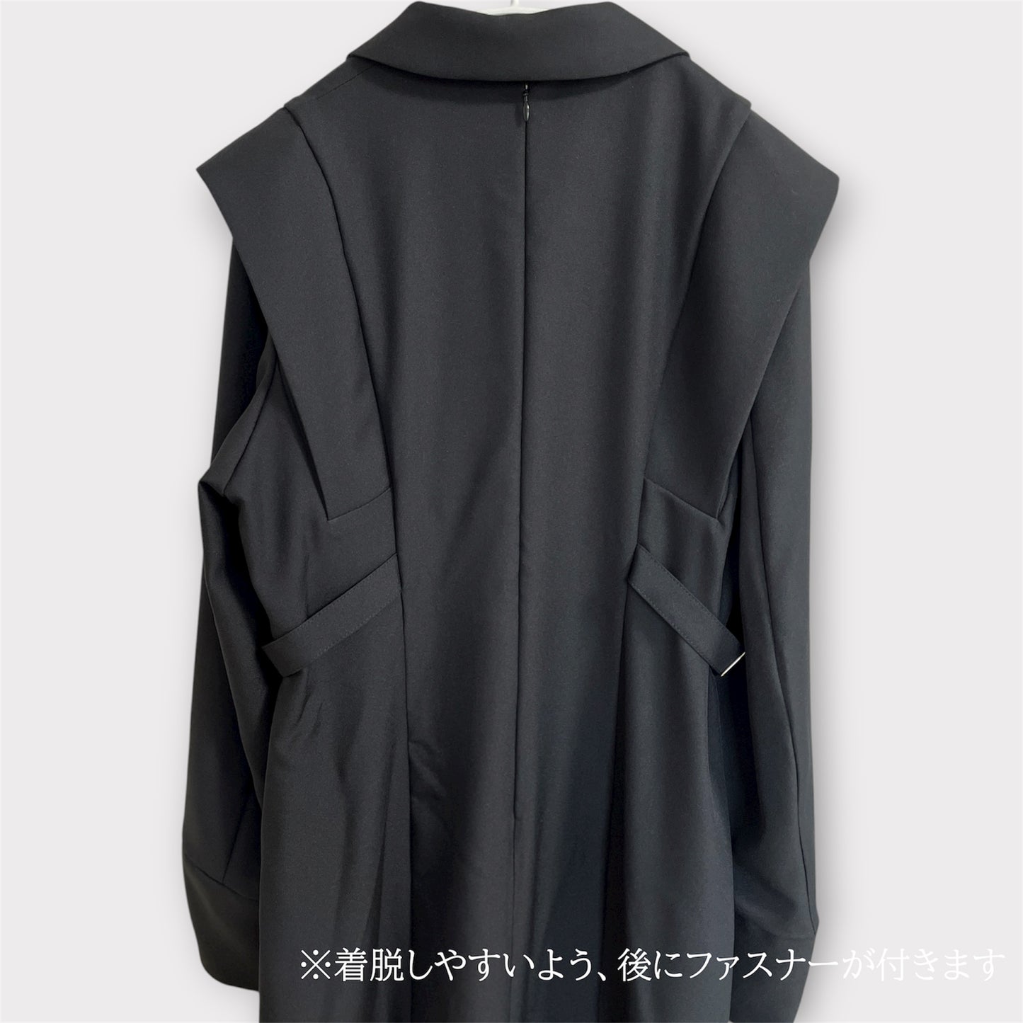 Pleated skirt dress / Black