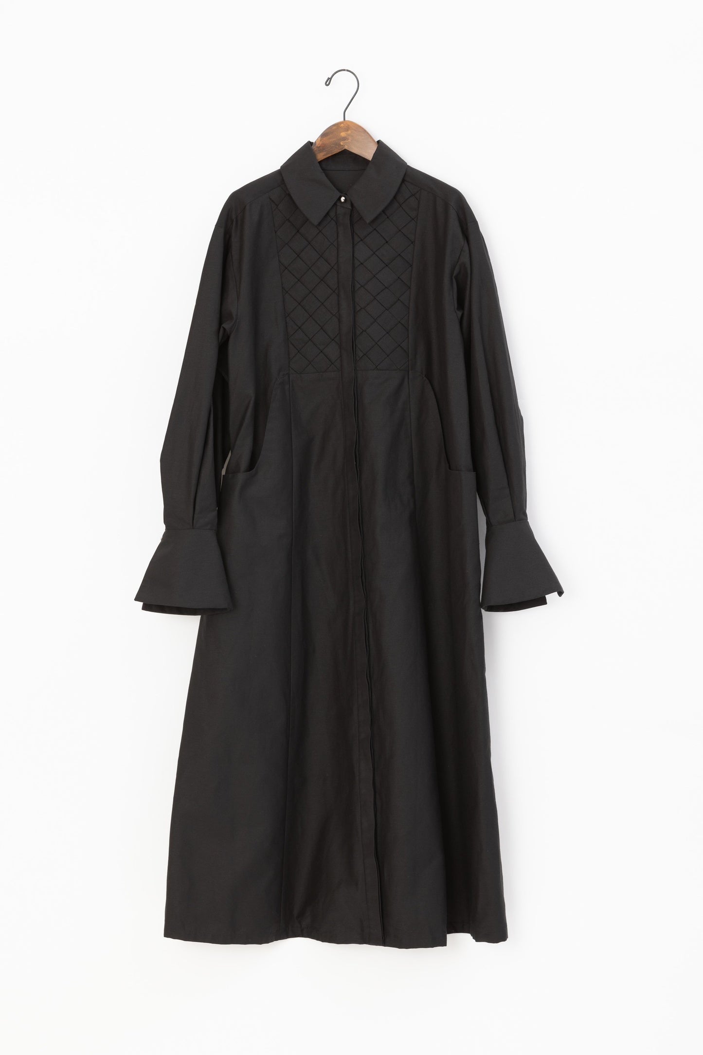 Basket weaving dress / Black