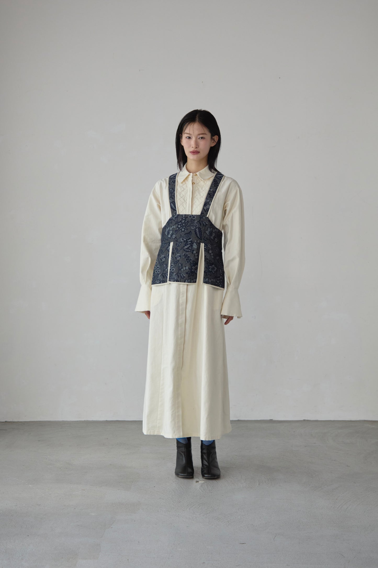 Jaquard Corset Vest / Black