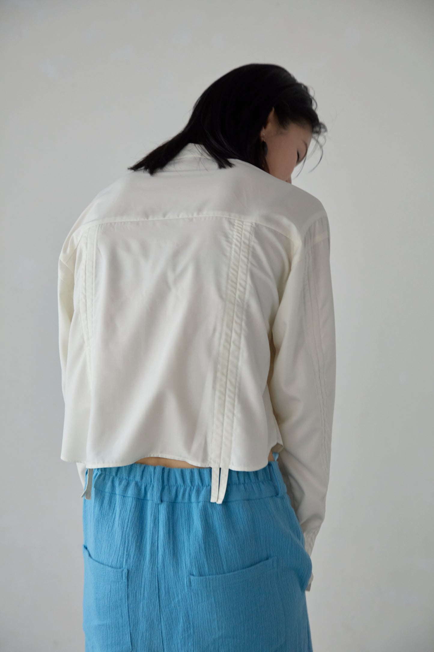 Panama woven pants / Blue