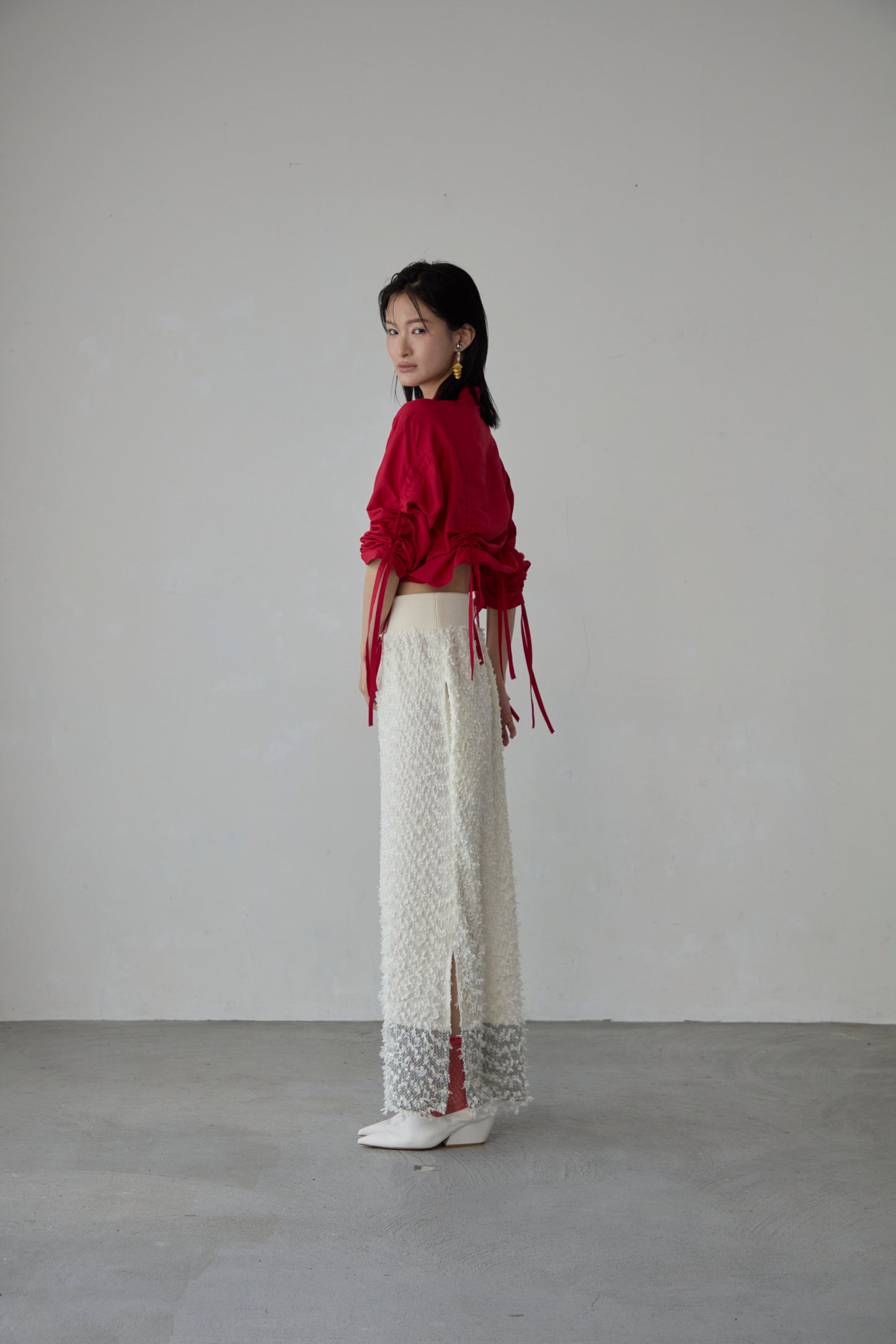 【Pre order】 Multi way blouse / Red