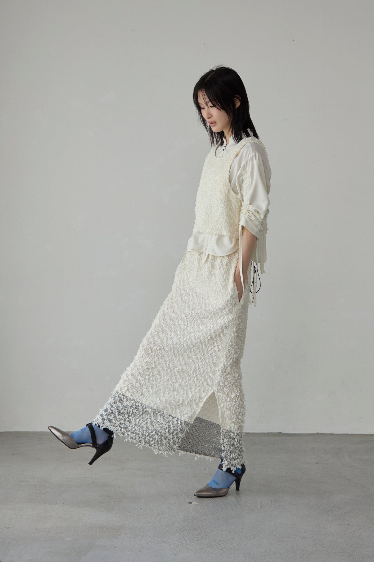 【Pre order】 Washi tweed skirt