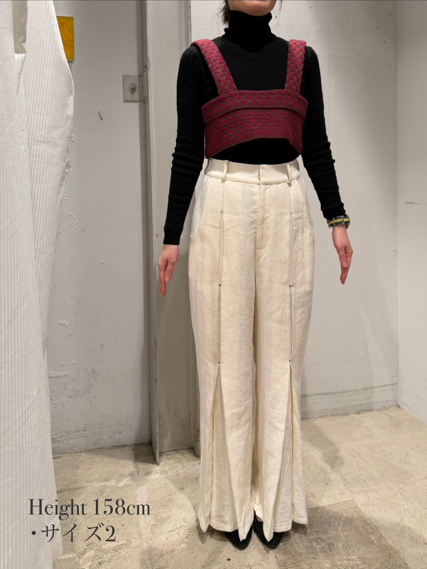 【Pre order】Panama woven pants / White