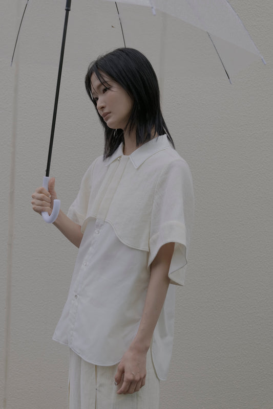 【Pre order】Panama woven shirt / White