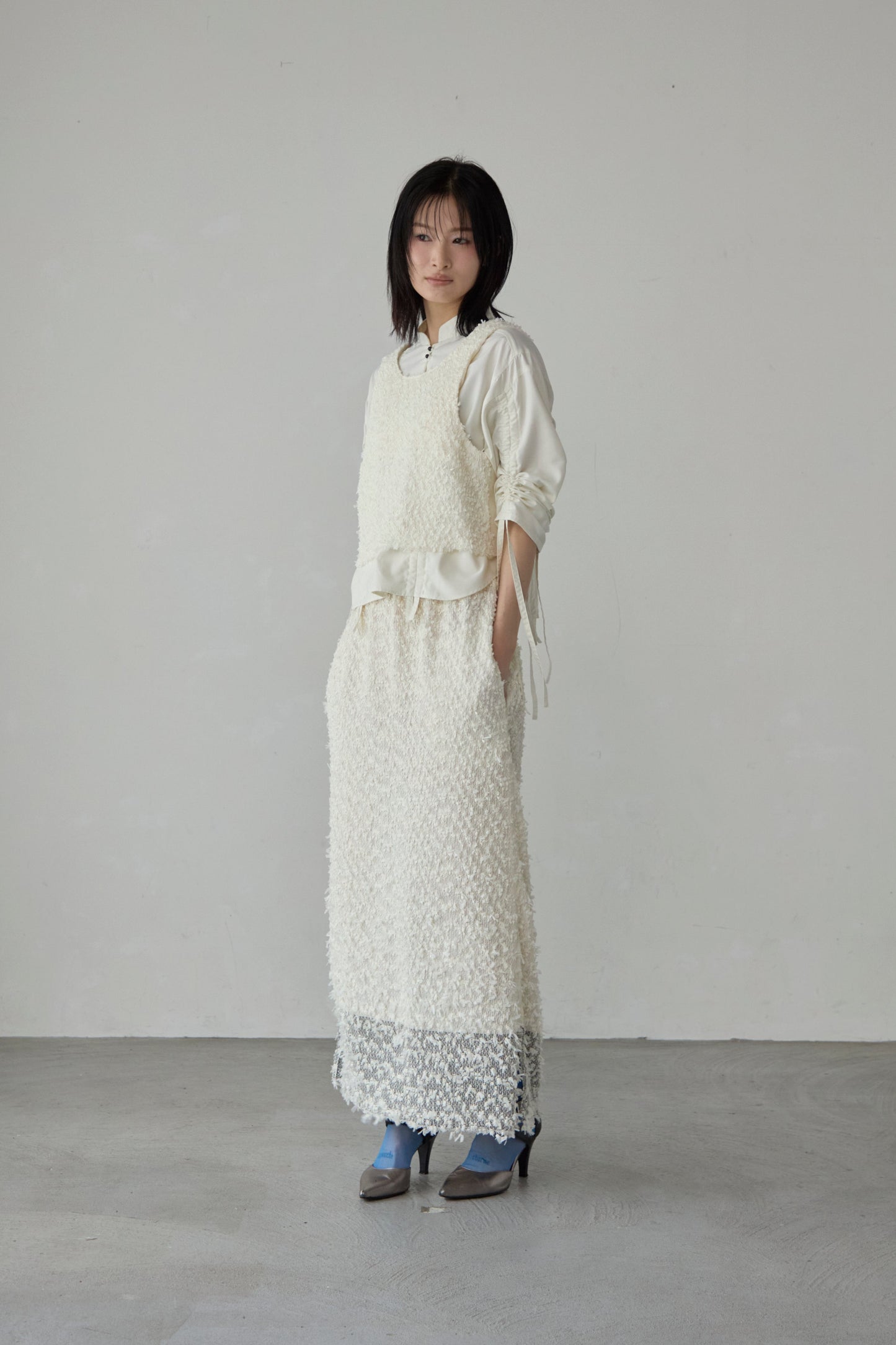 【Pre order】 Washi tweed skirt
