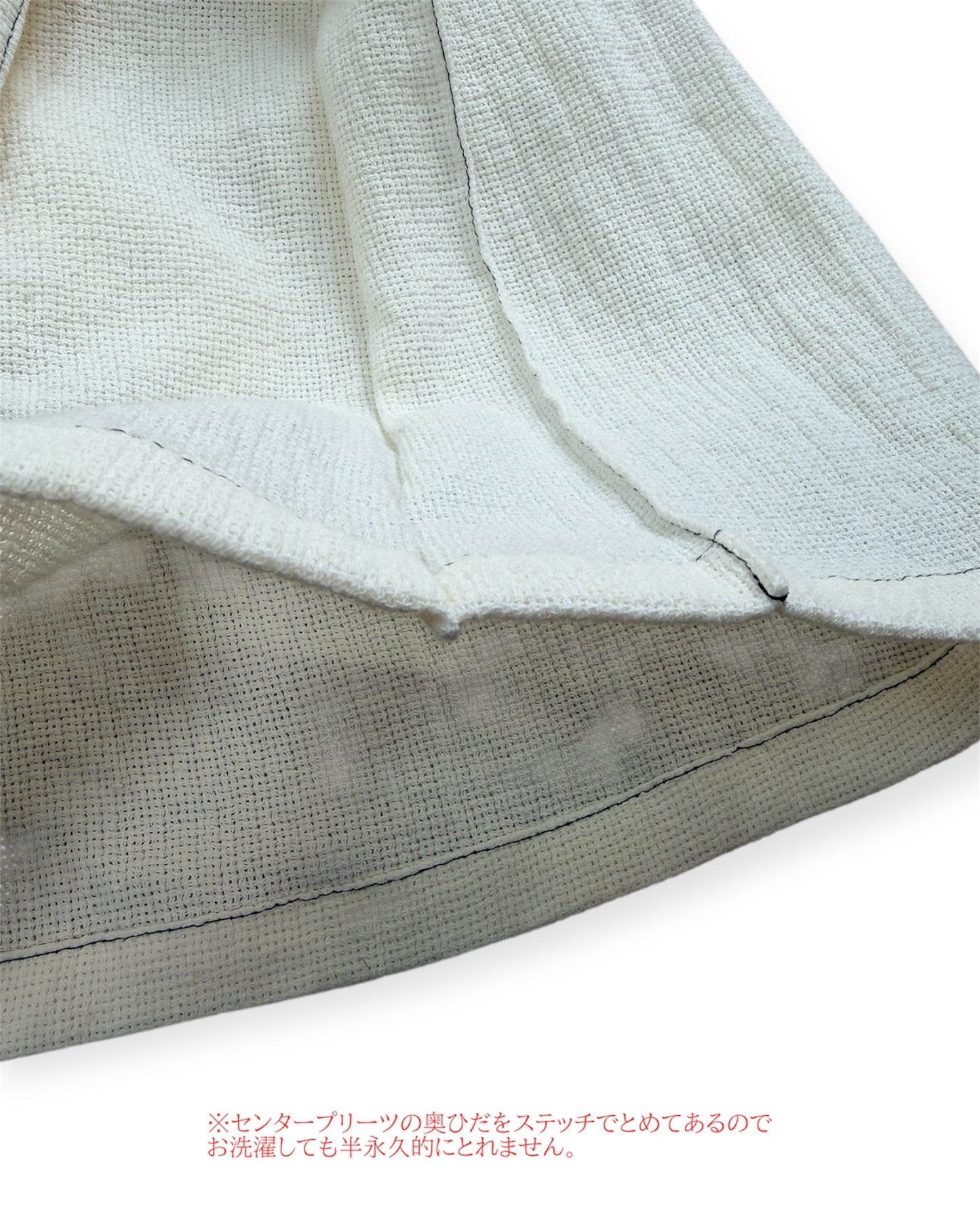 【Pre order】Panama woven pants / White