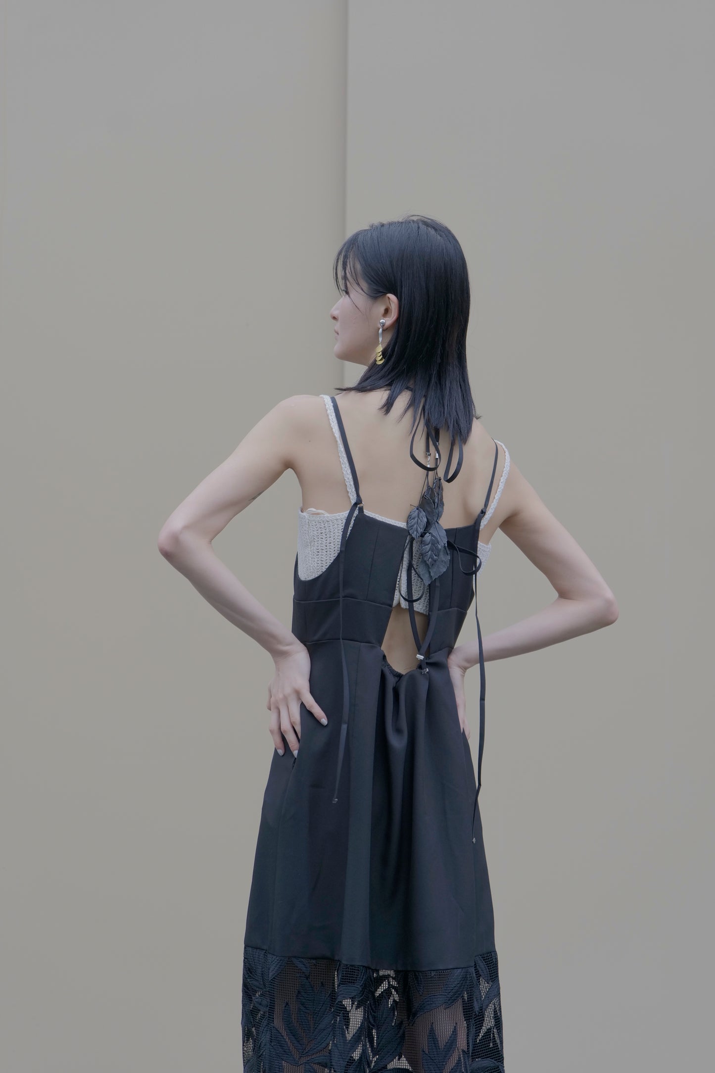 【Pre order】 leaf Camisole Dress