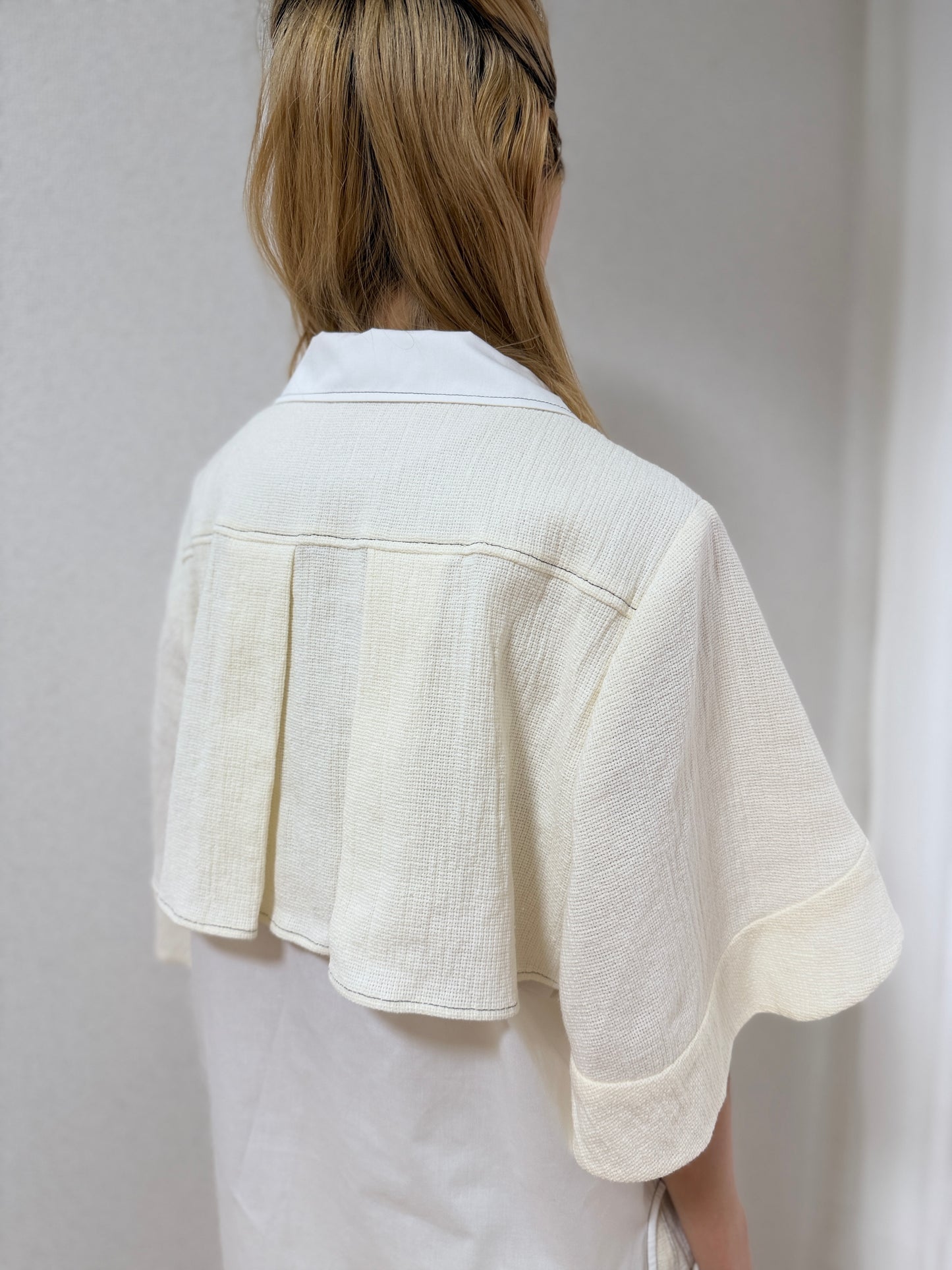 【Pre order】Panama woven shirt / White