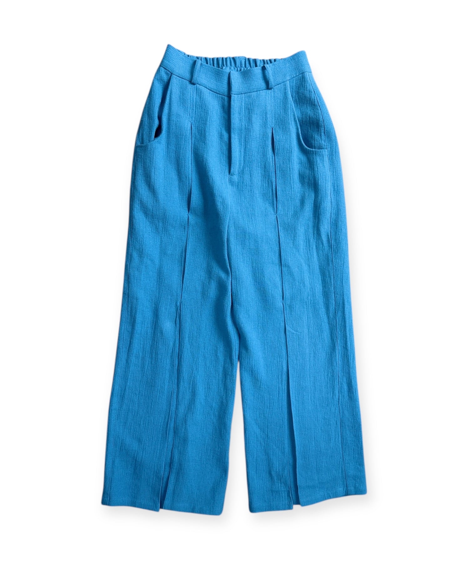 Panama woven pants / Blue
