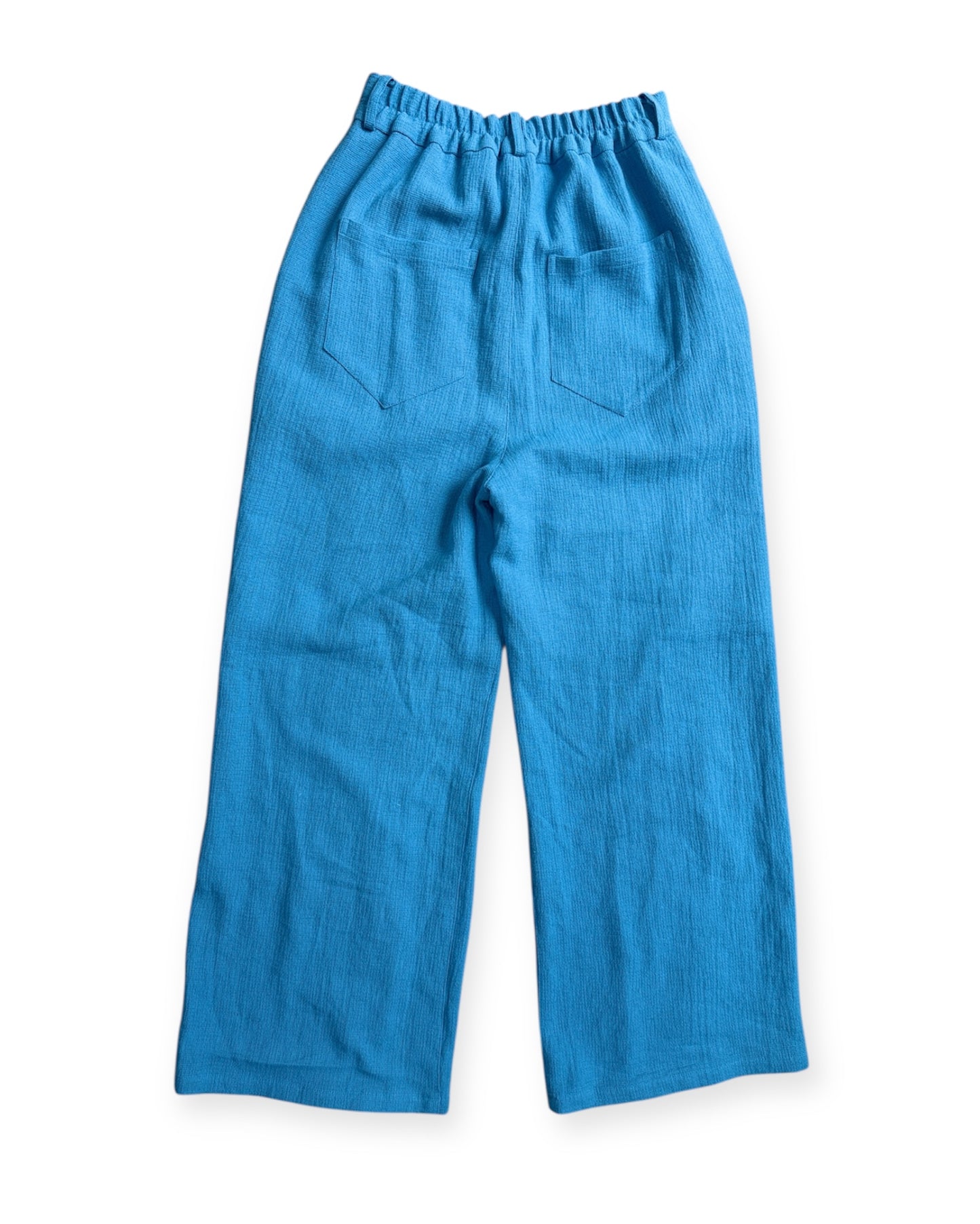 Panama woven pants / Blue