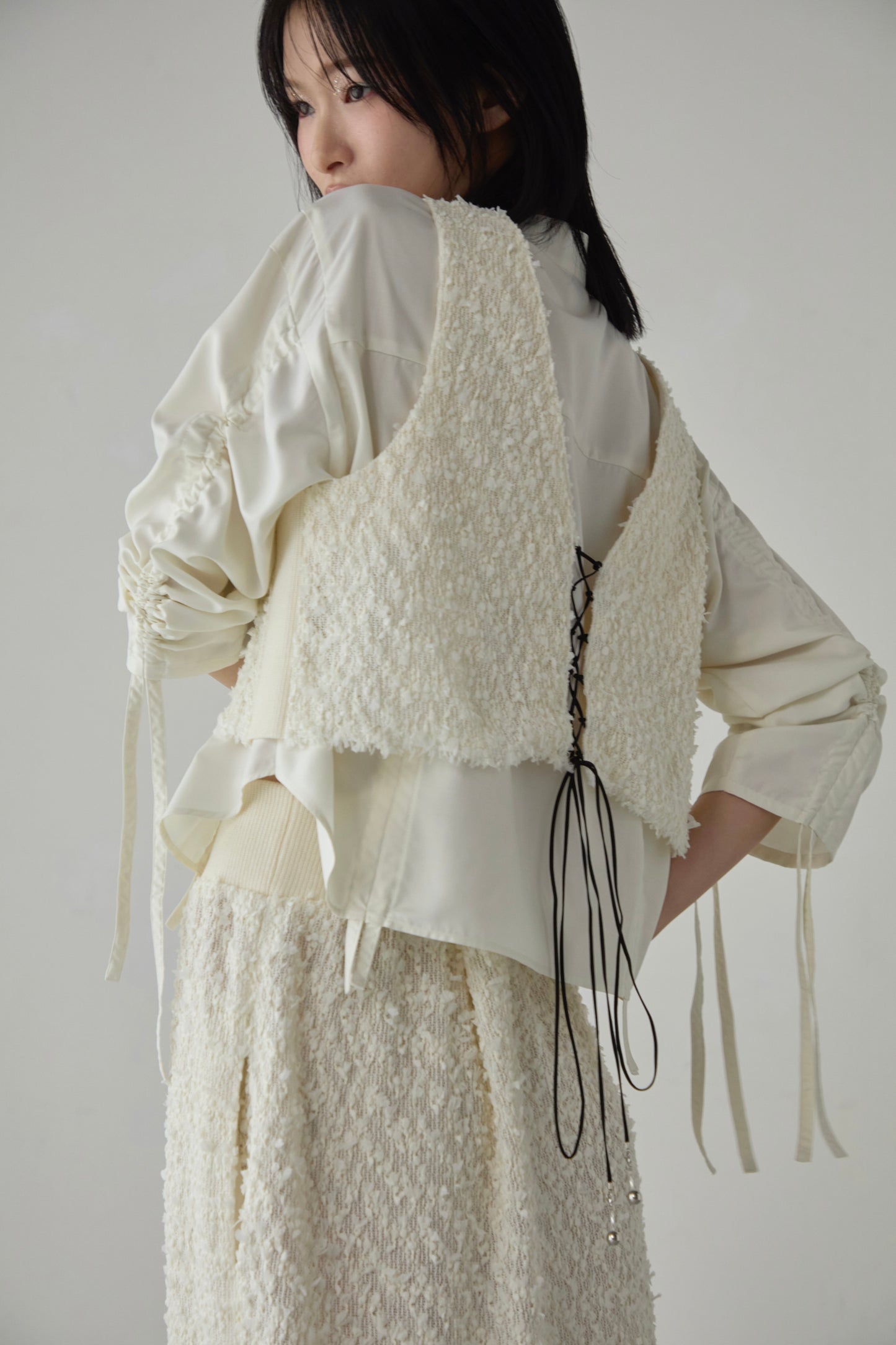 【Pre order】 Washi tweed vest