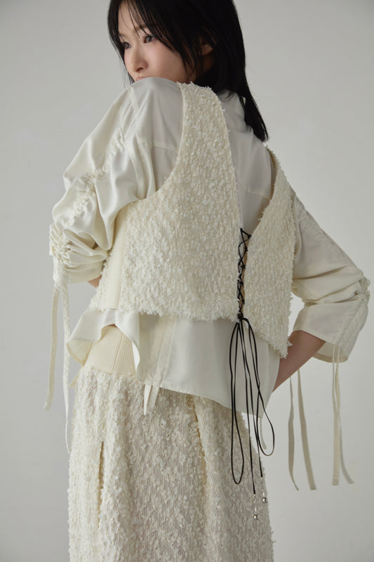 【Pre order】 Washi tweed vest