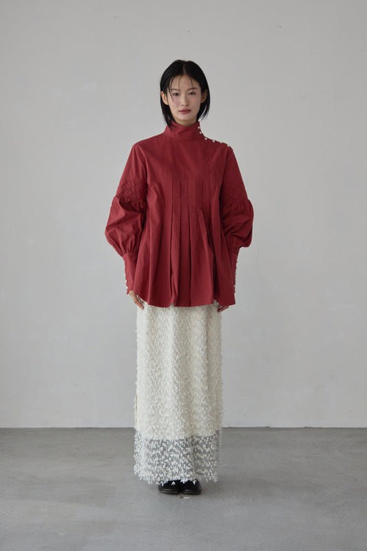 Basket weaving blouse / Red