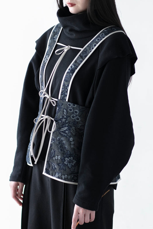 Jaquard Corset Vest / Black