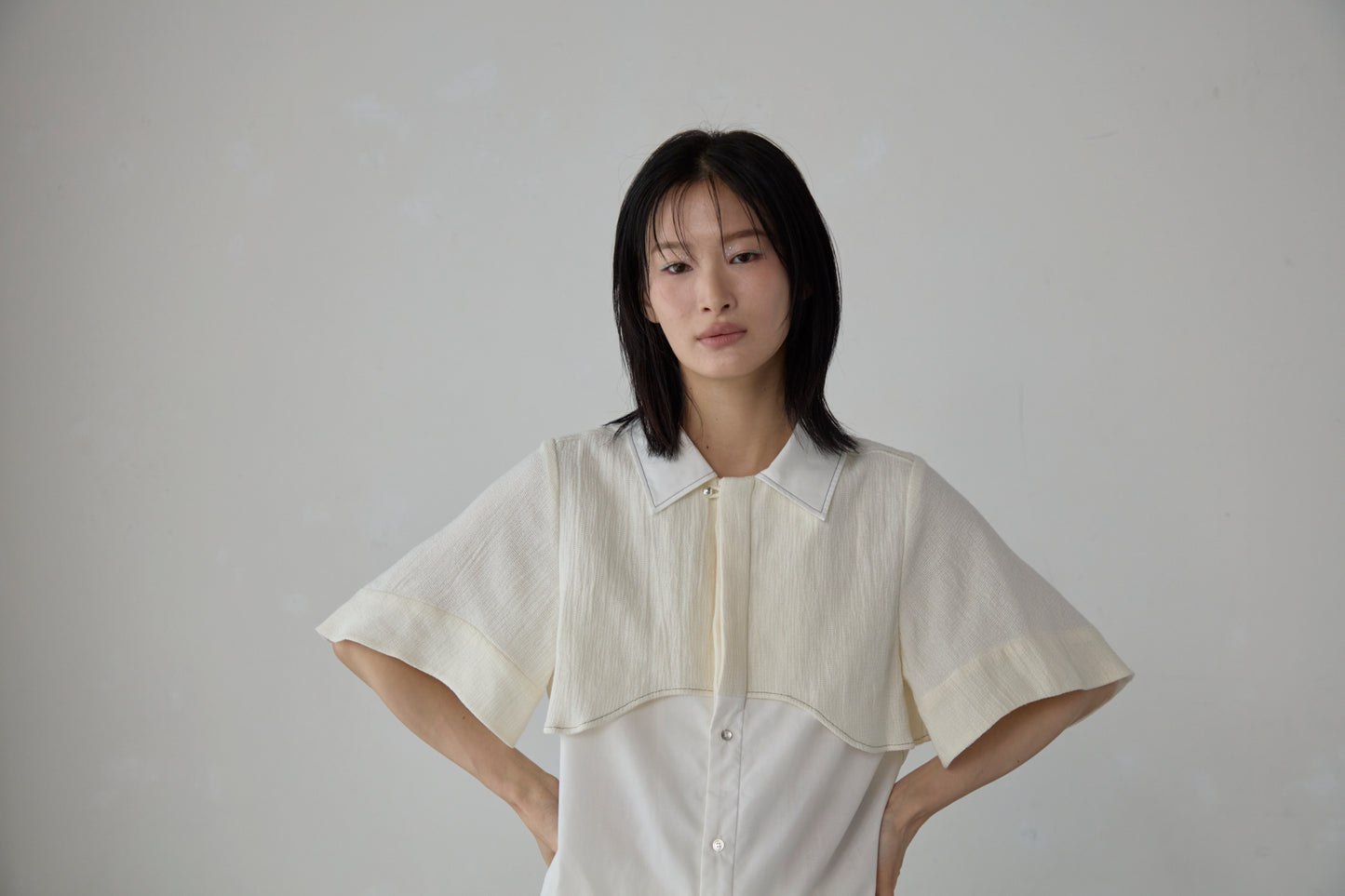 【Pre order】Panama woven shirt / White