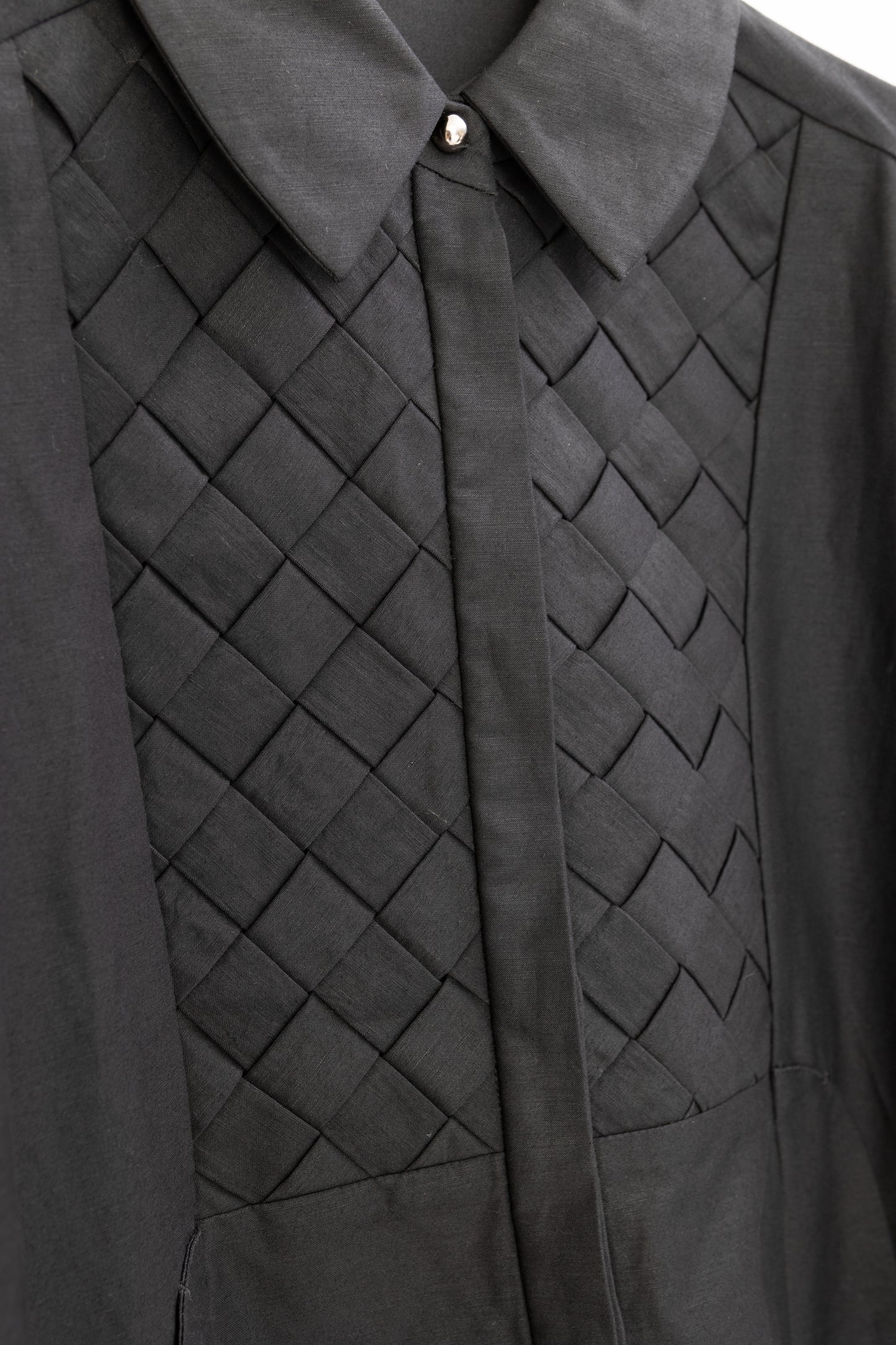 Basket weaving dress / Black