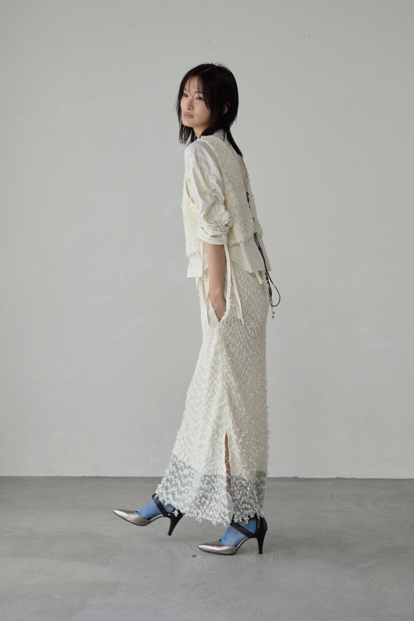 【Pre order】 Washi tweed skirt