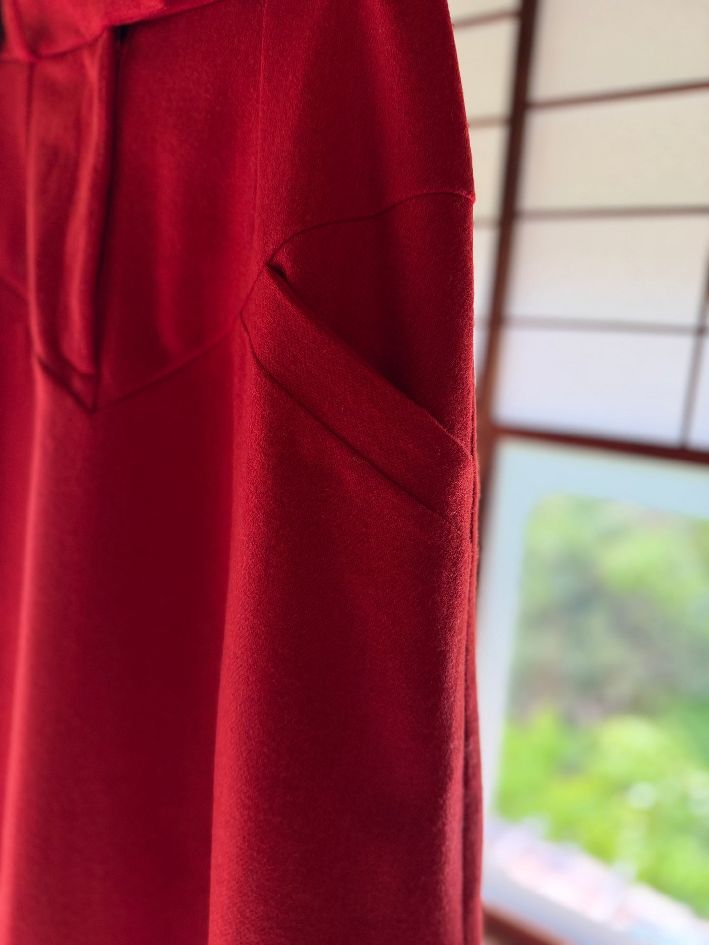 【Re order】Back ruffle skirt / Red
