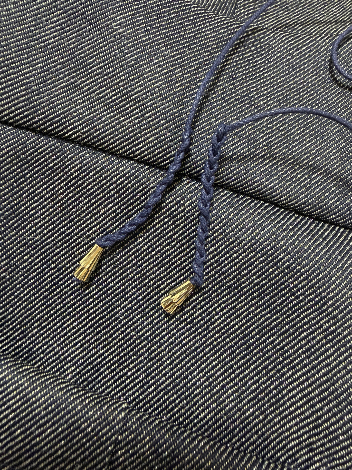 【Pre order】Lace up Pleated Vest / Navy
